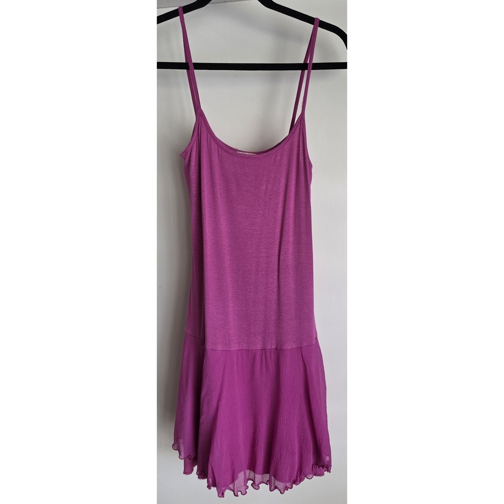 Rubber Ducky Productions Mini Tank Dress CXS Purple Solid Scoop Neck USA VTG